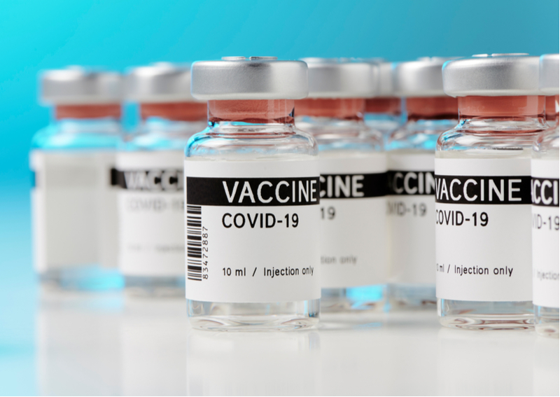 Vials of Covid-19 vaccine ready to be administered to Angelinos.